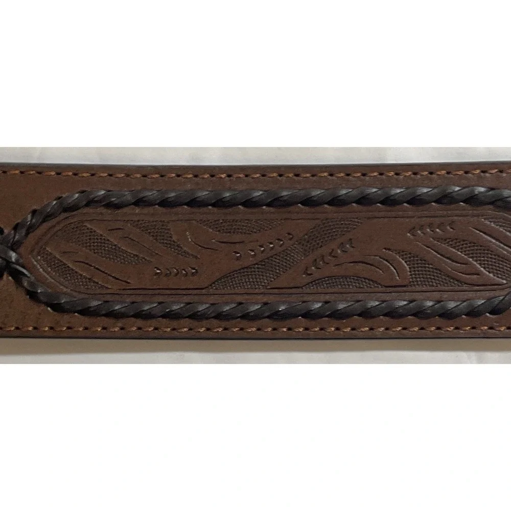 High Noon Genuine Bonded Leather Belt With Buckle Mens 2XL 45-48